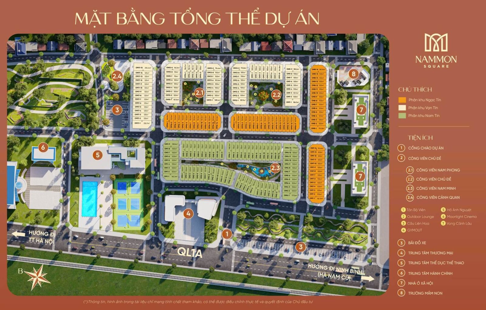 mặt bằng tổng thể dự án nammon square thường tín