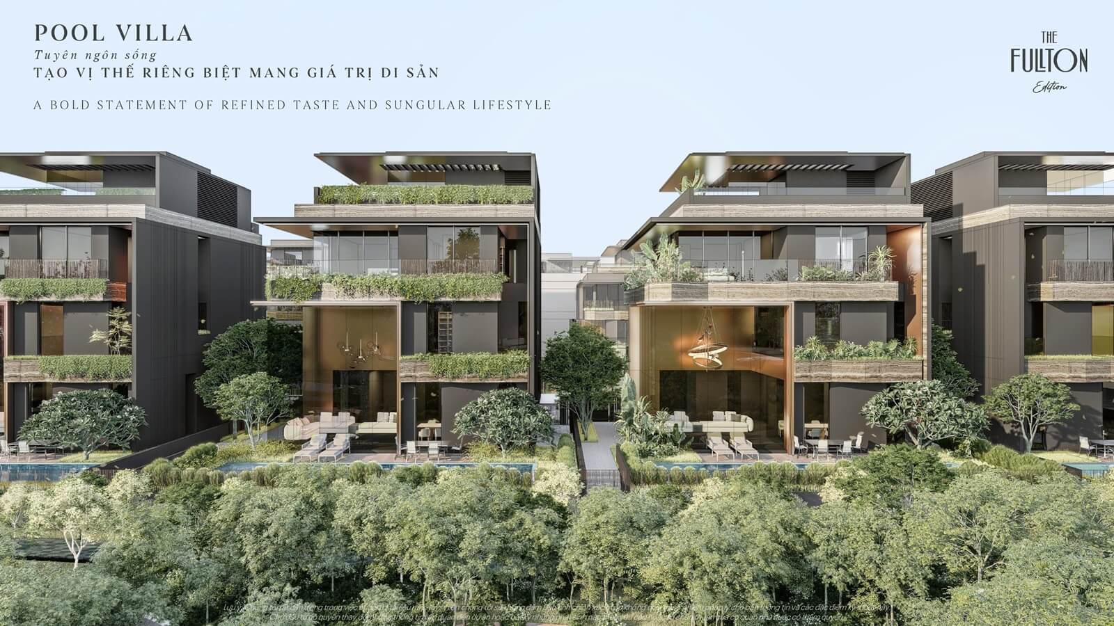 pool villa dự án the fullton capitaland hưng yên
